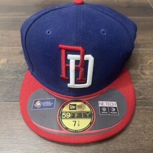 Dominican Republic Hat Cap Fitted Mens 7 7/8 Blue Red WBC Baseball New Era